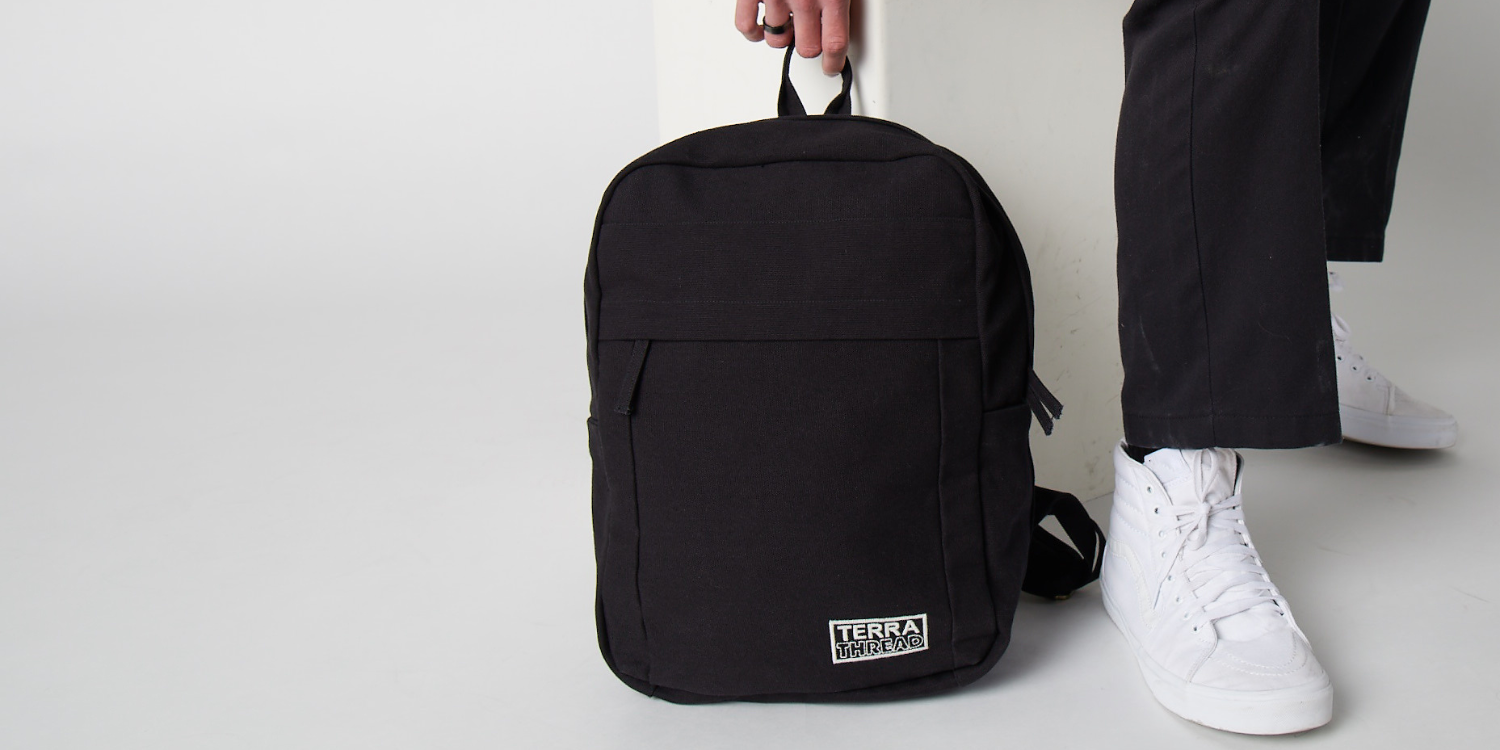 all black backpack