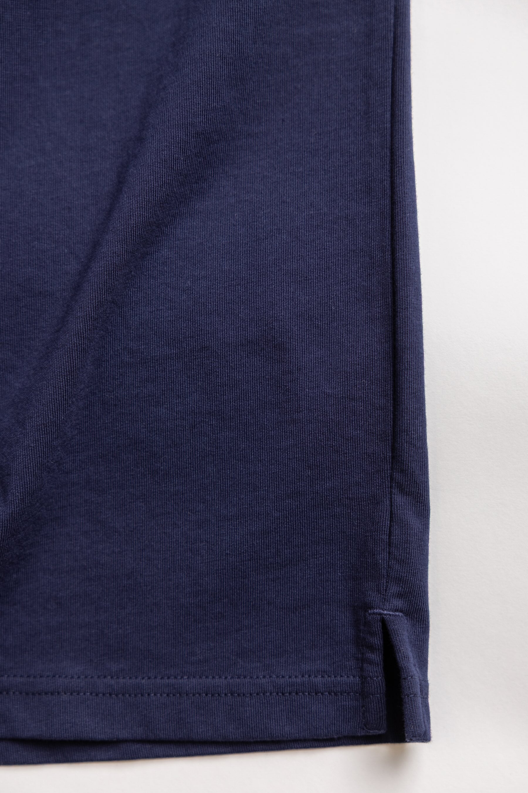 close up shot of navy blue tshirt