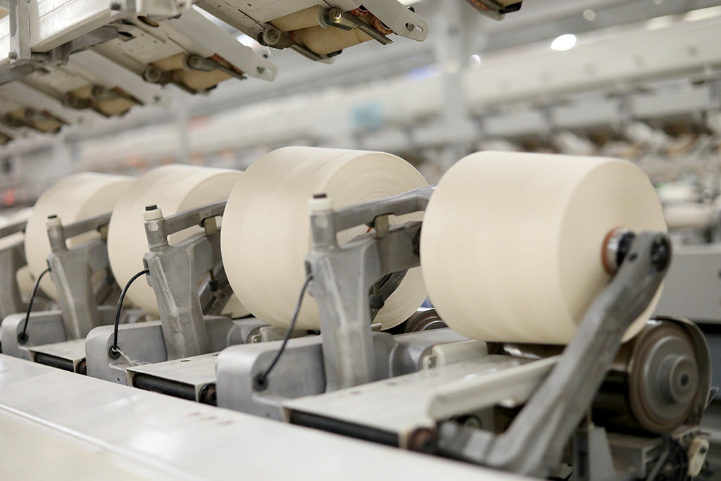 organic cotton being spun