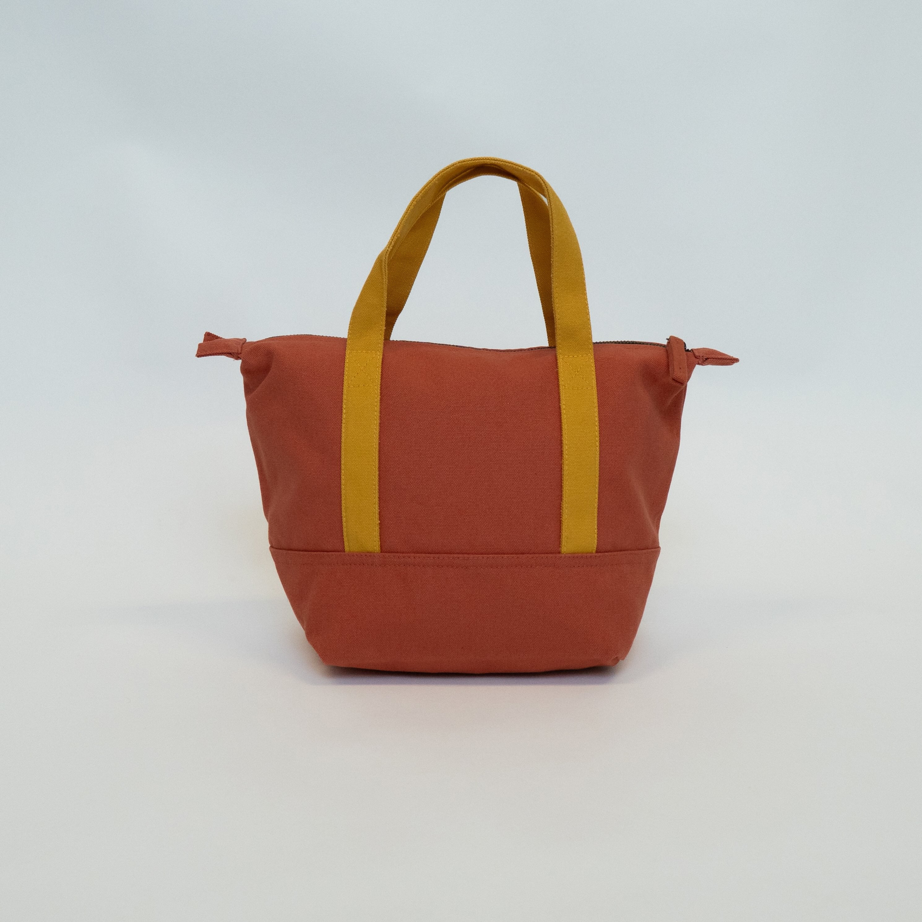 Sustainable Mini Tote in burnt orange color