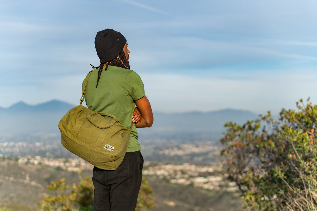 Terra Thread Duffle Bag in Olive Green Color