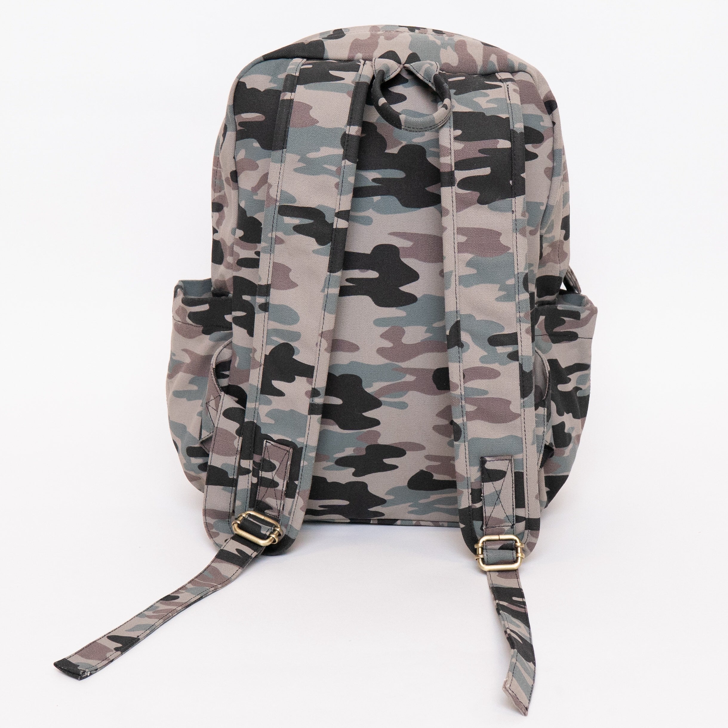 Terra Thread organic cotton backpack in camo print