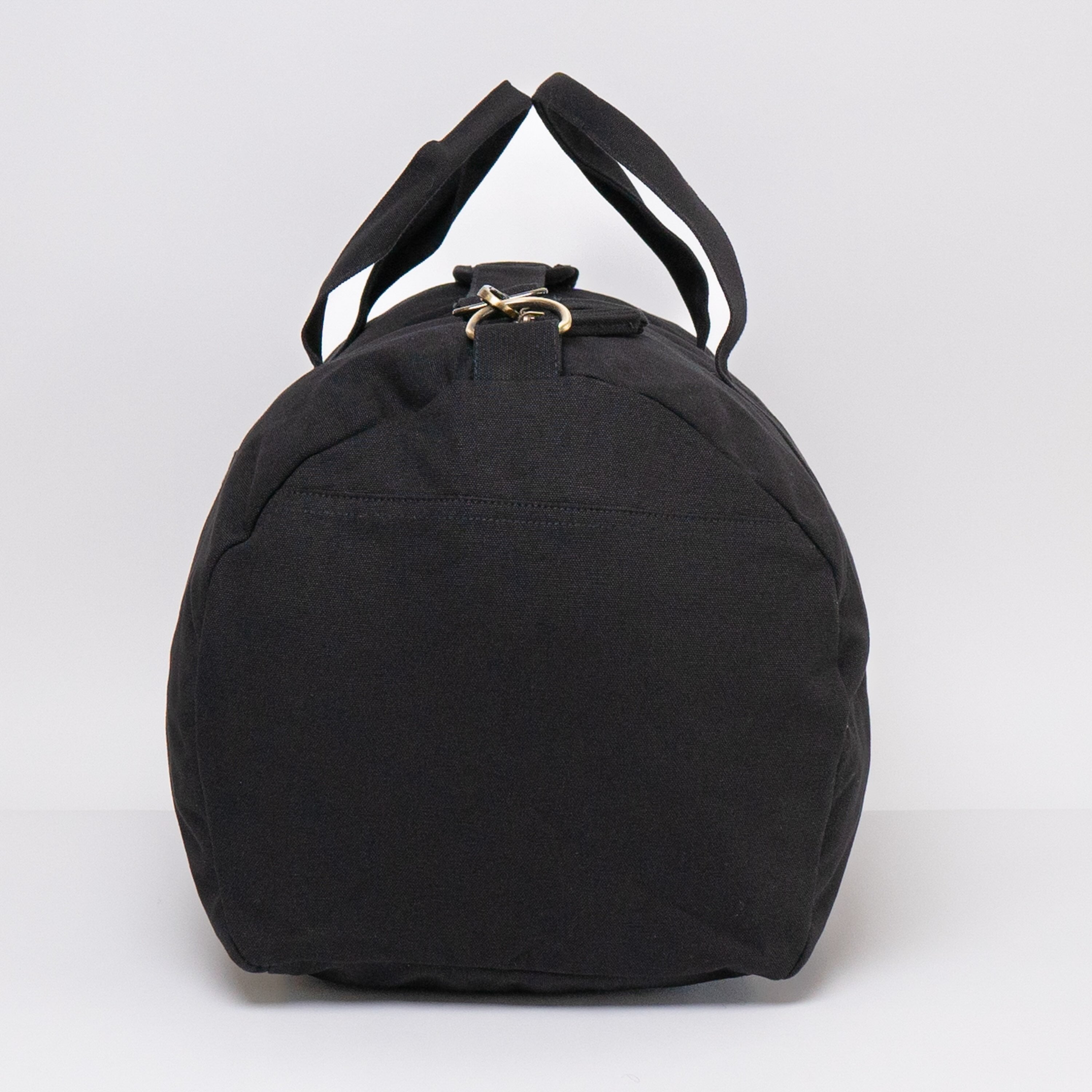 black duffle bag