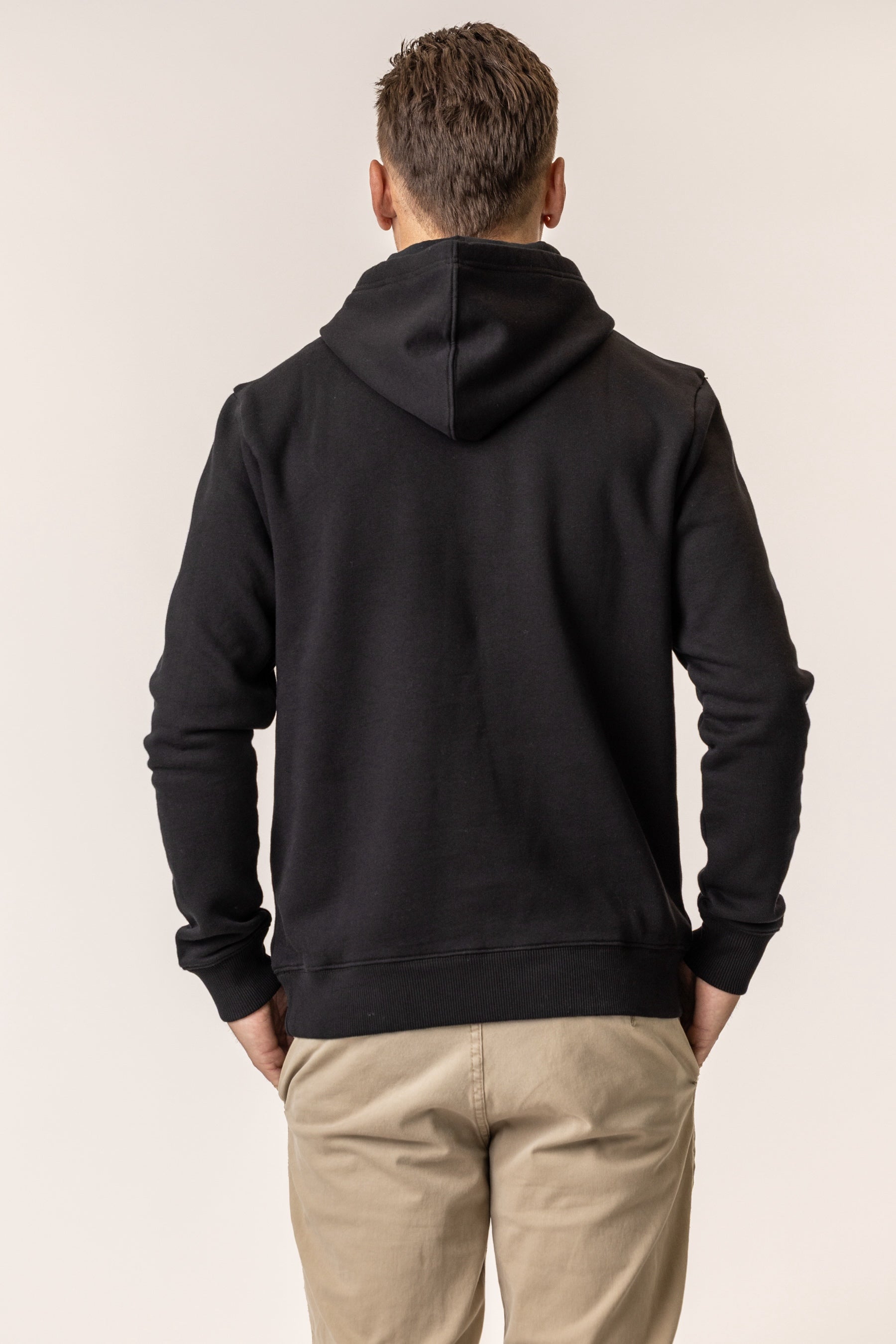 black cotton hoodies