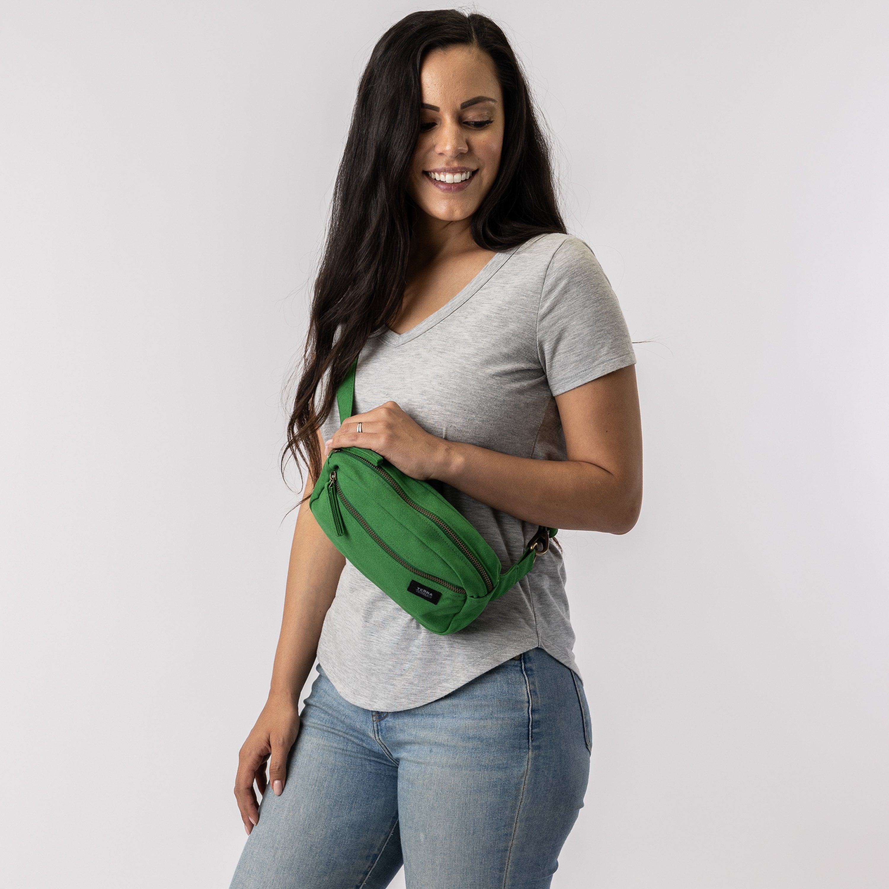 green bum bag