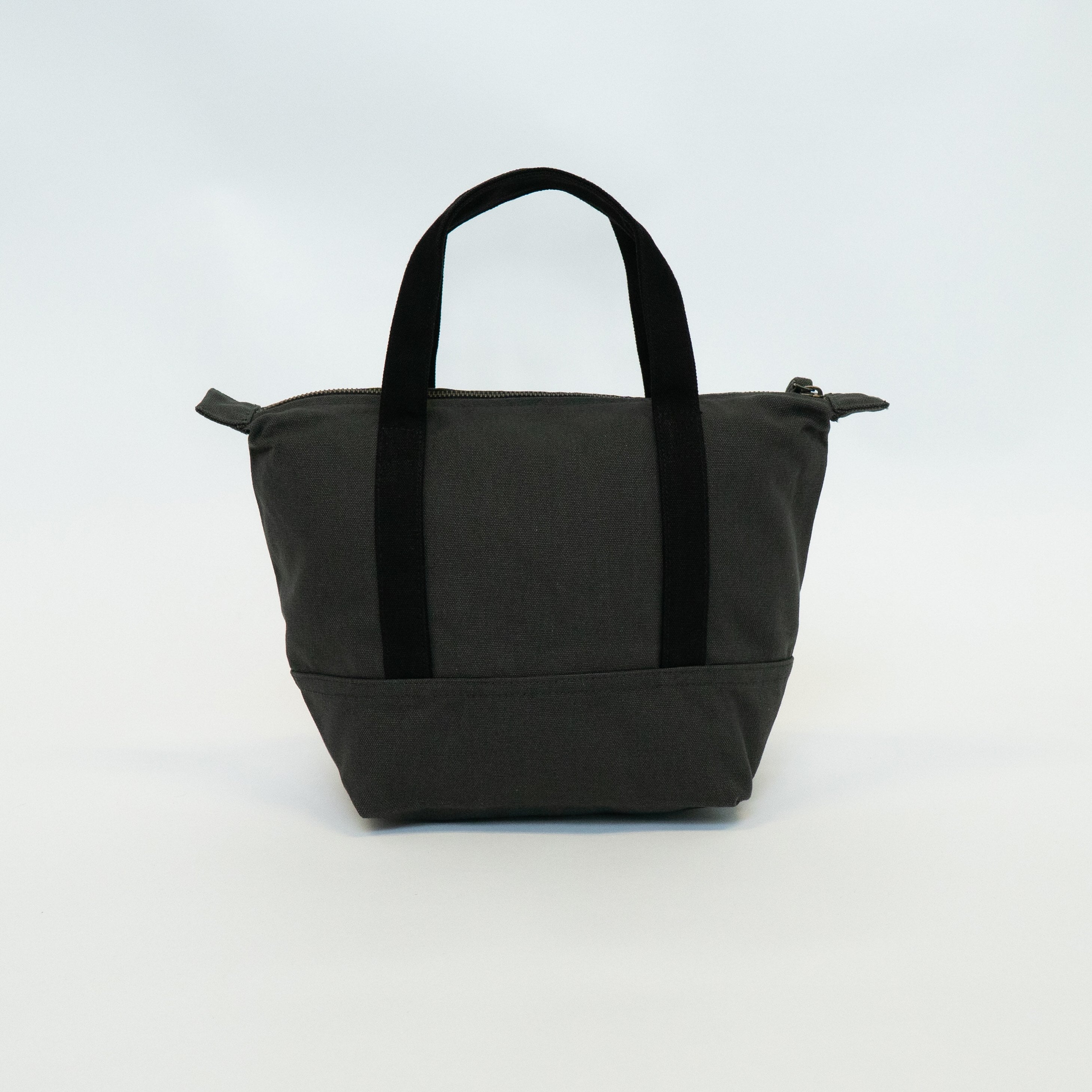 mini canvas tote bag in charcoal grey