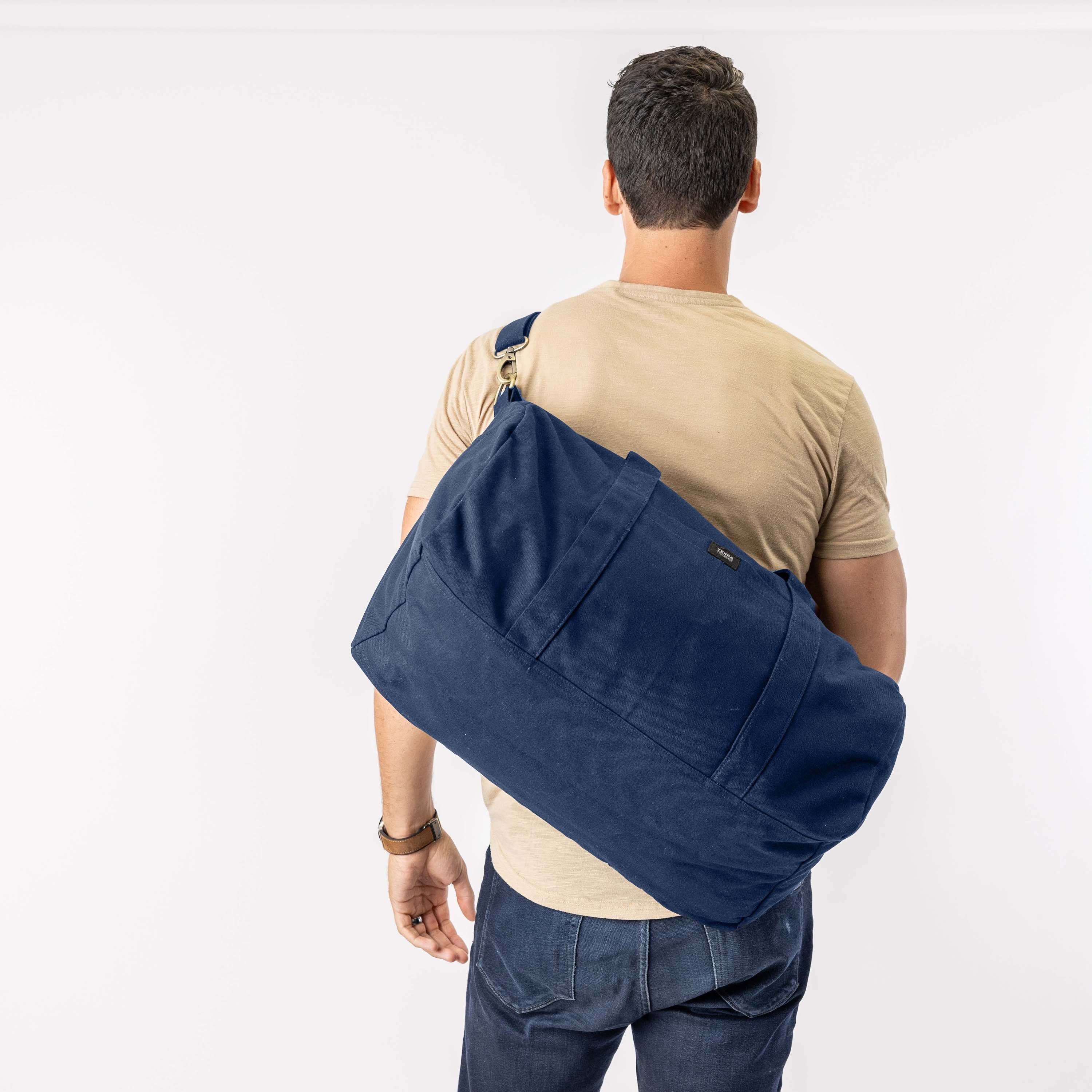 navy blue duffel bags