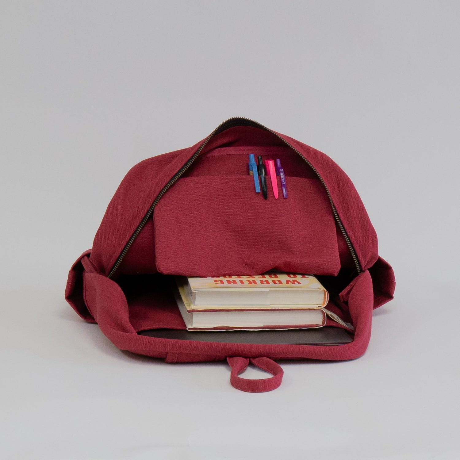red backpack for school