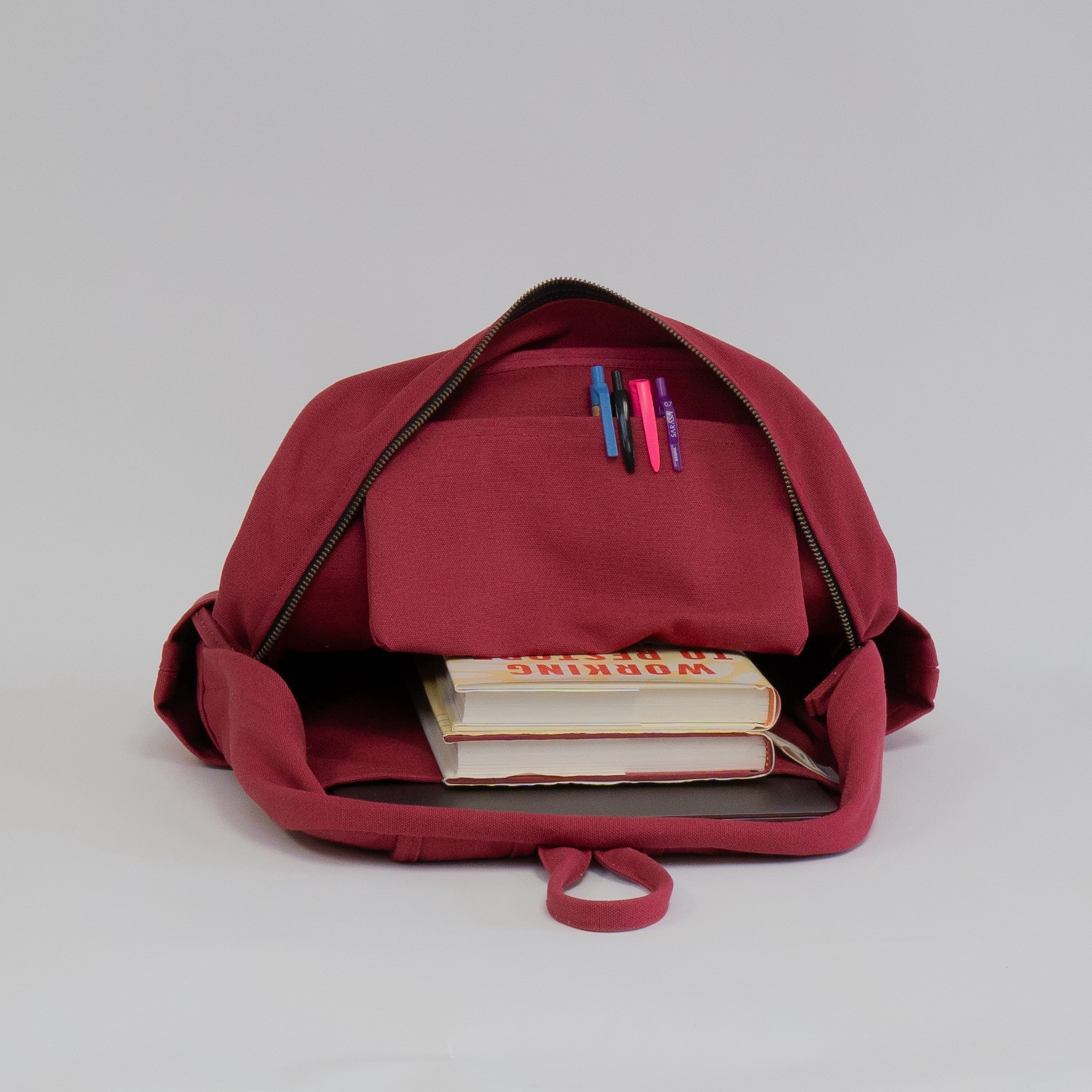 red backpack for school