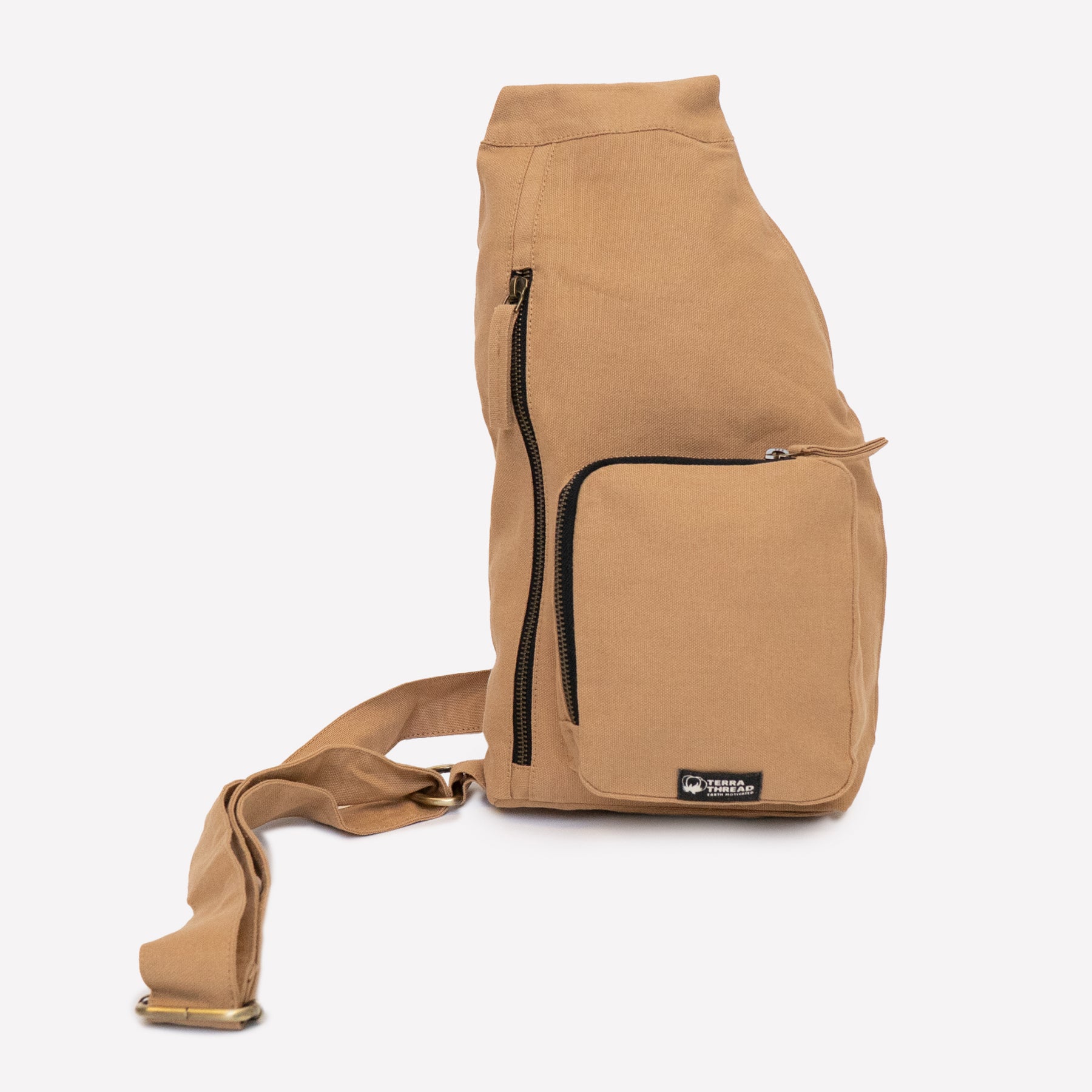 sling bag for hiking with zippers