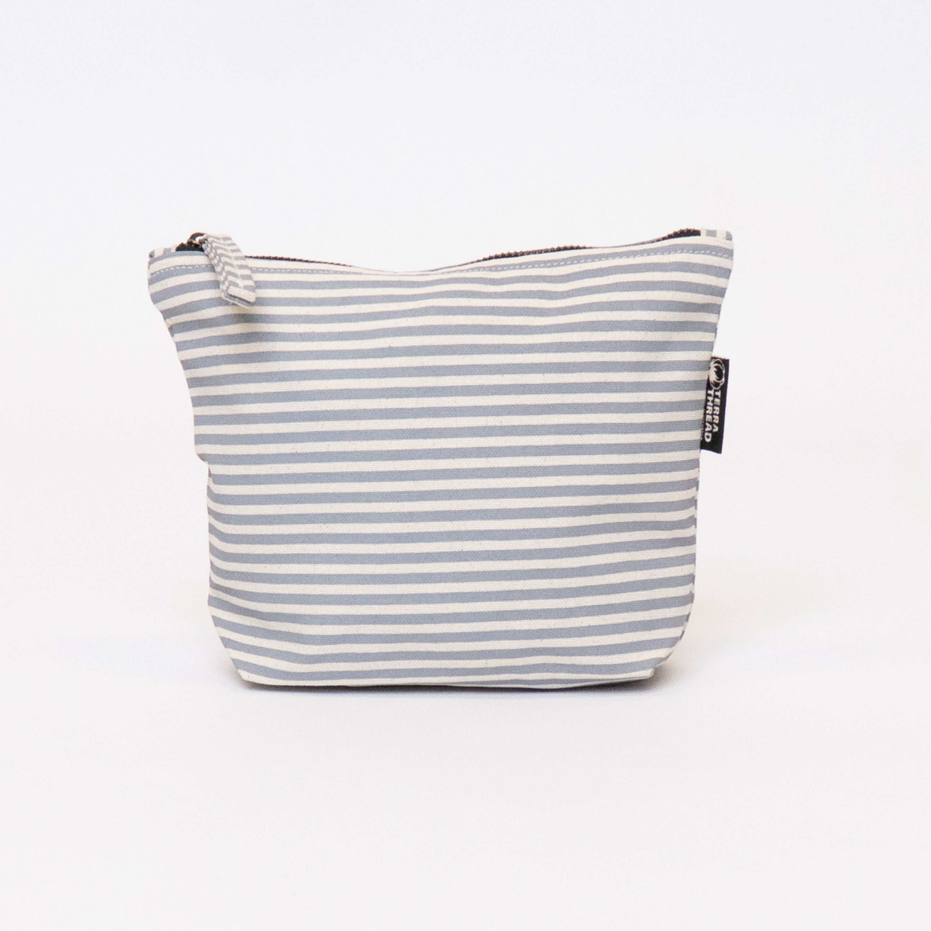 stripe makeup bag