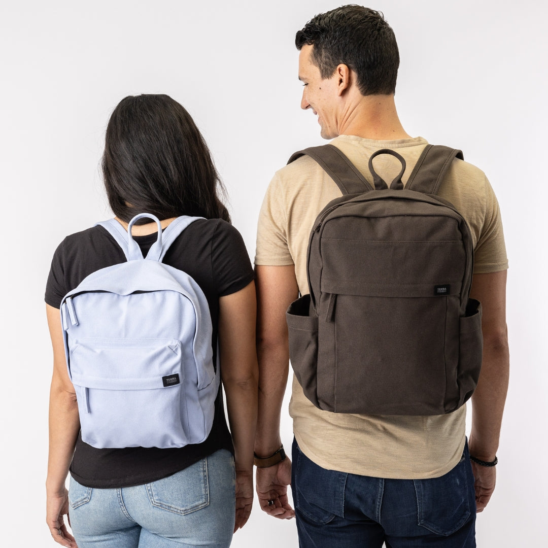 sustainable backpacks made of organic cotton