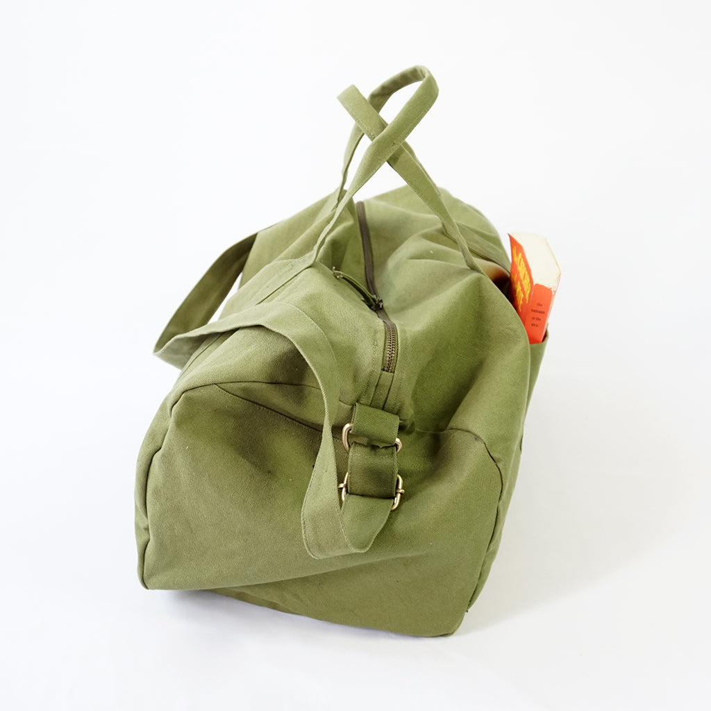 olive duffle bag