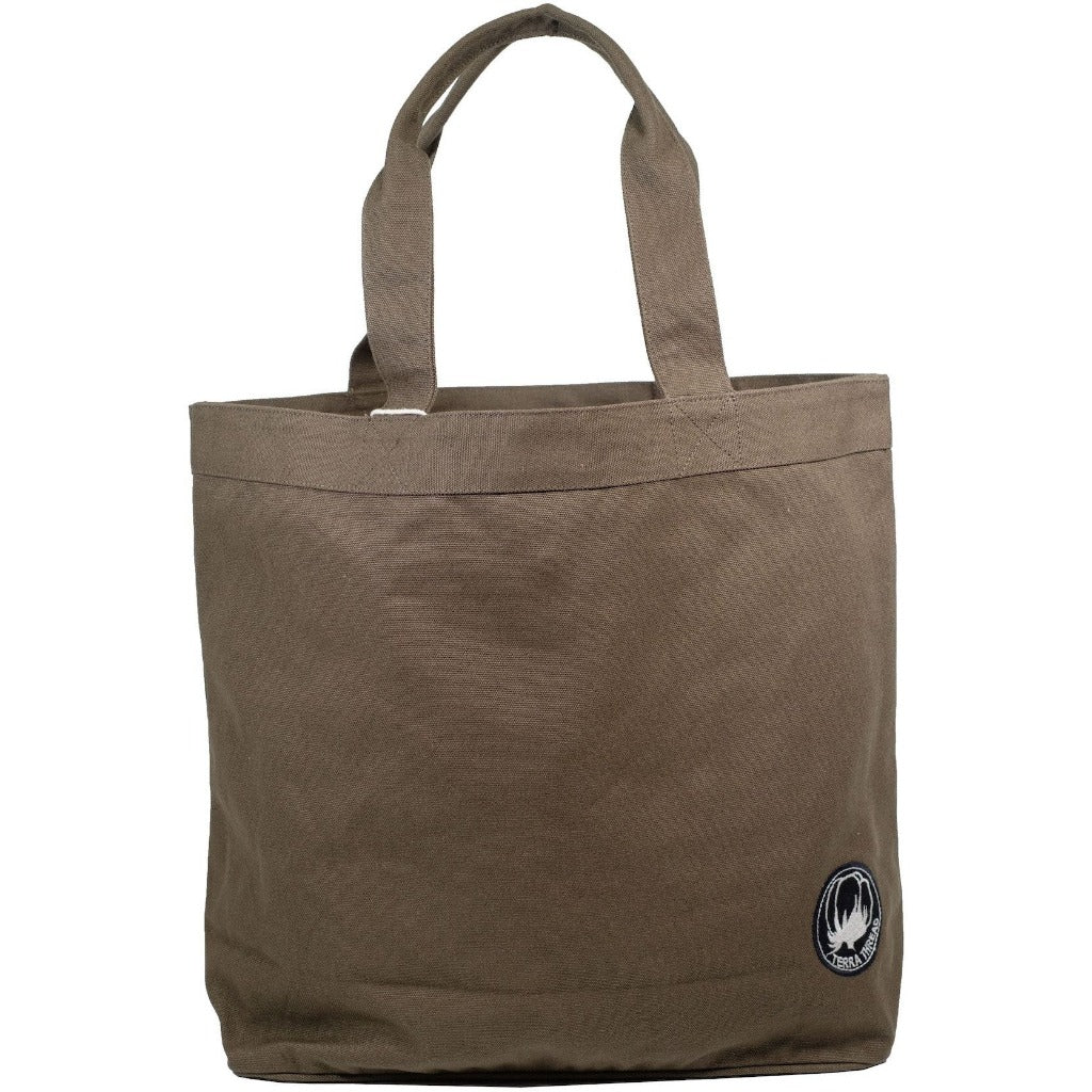 brown canvas tote bag