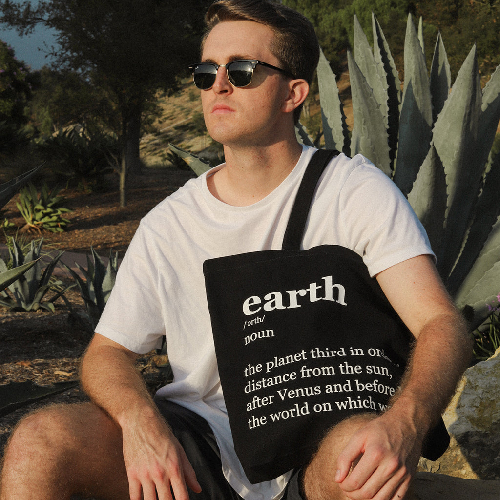 Canvas tote bag black color