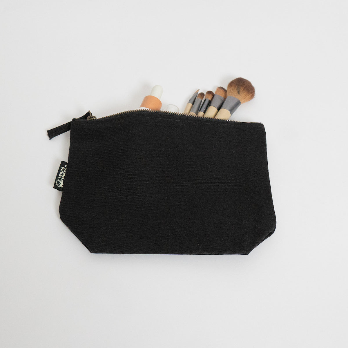 large black makeup bag