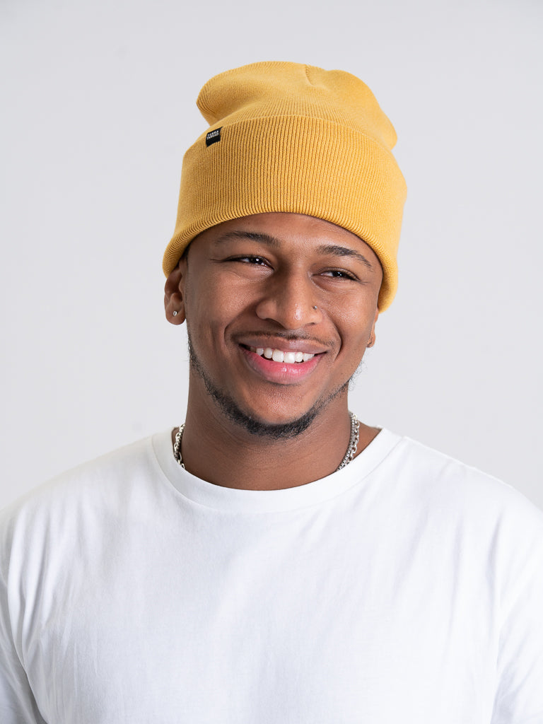 mens yellow beanie