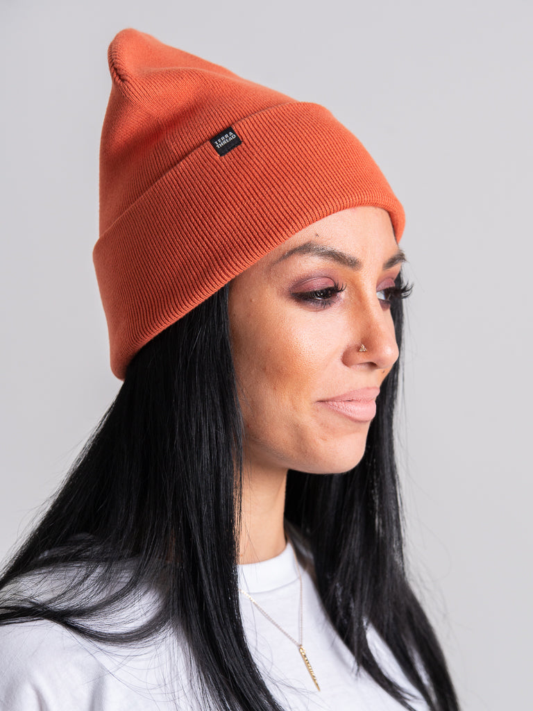 orange beanie womens