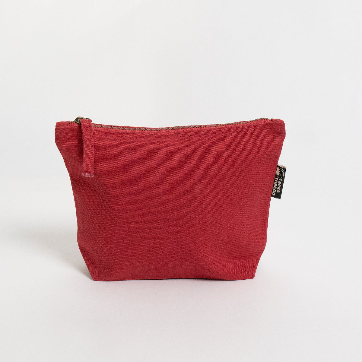 red makeup bag