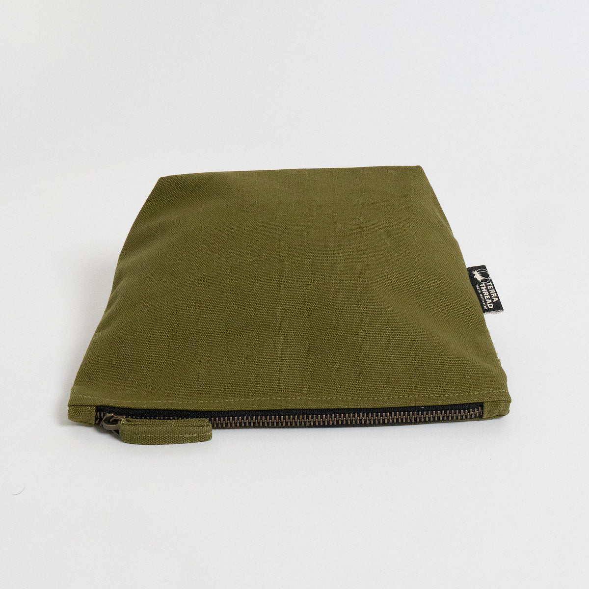 sage green makeup cosmetic bag