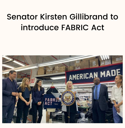 Senator Kirsten Gillibrand Introduces the FABRIC Act