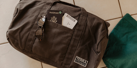 sustainable duffle bag