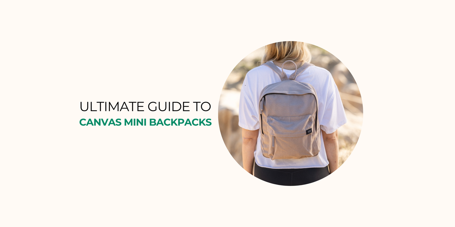 cotton canvas mini backpack Bag Wemoto Studio Terra Thread is a carbon Mini Backpack Small or