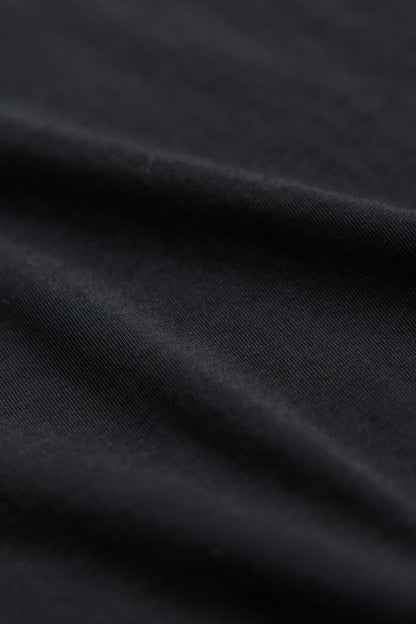 close up shot of black color polo shirt