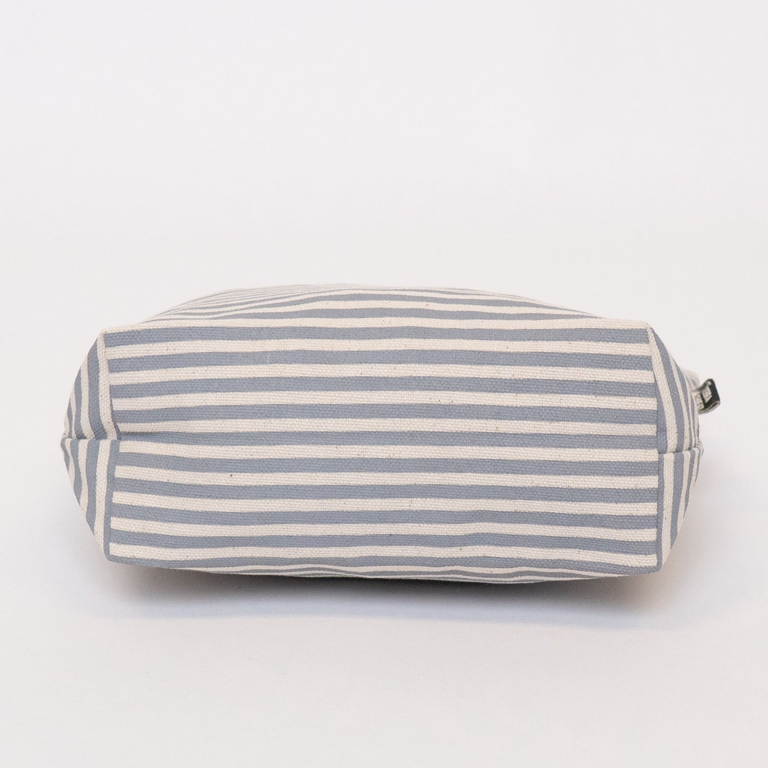 striped cosmetic bag