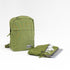 Terra Thread Olive Green backpack and laptop sleeve set