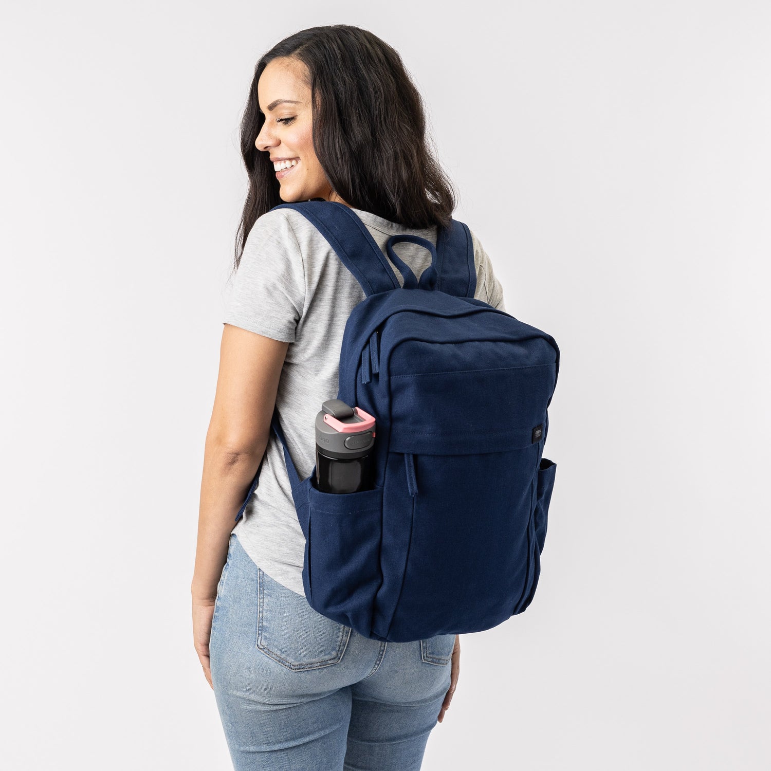backpack in navy blue