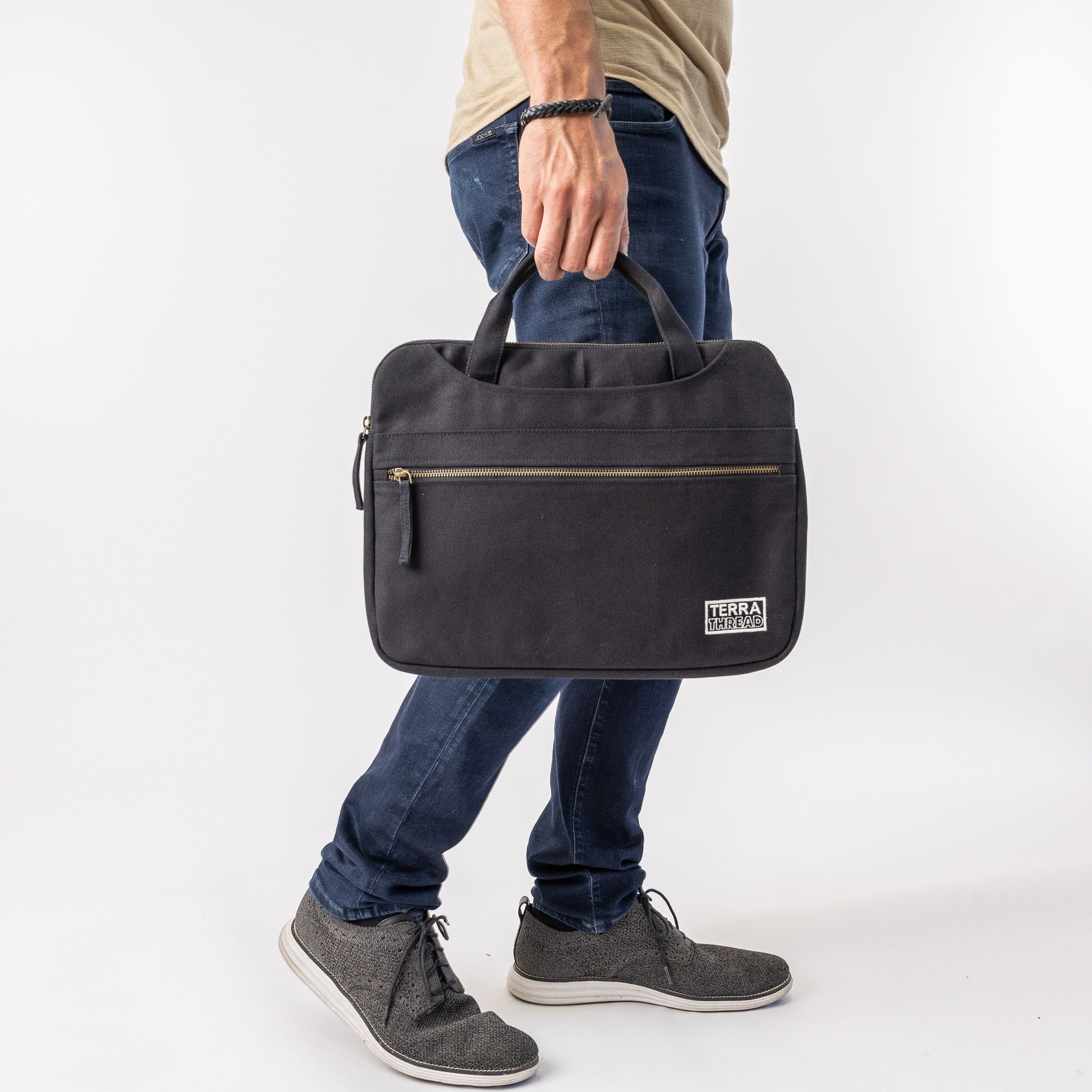 Hasta Laptop Sleeve with handle and pocket Terra Thread