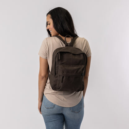 brown mini backpack