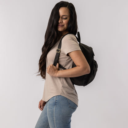 mini canvas backpack