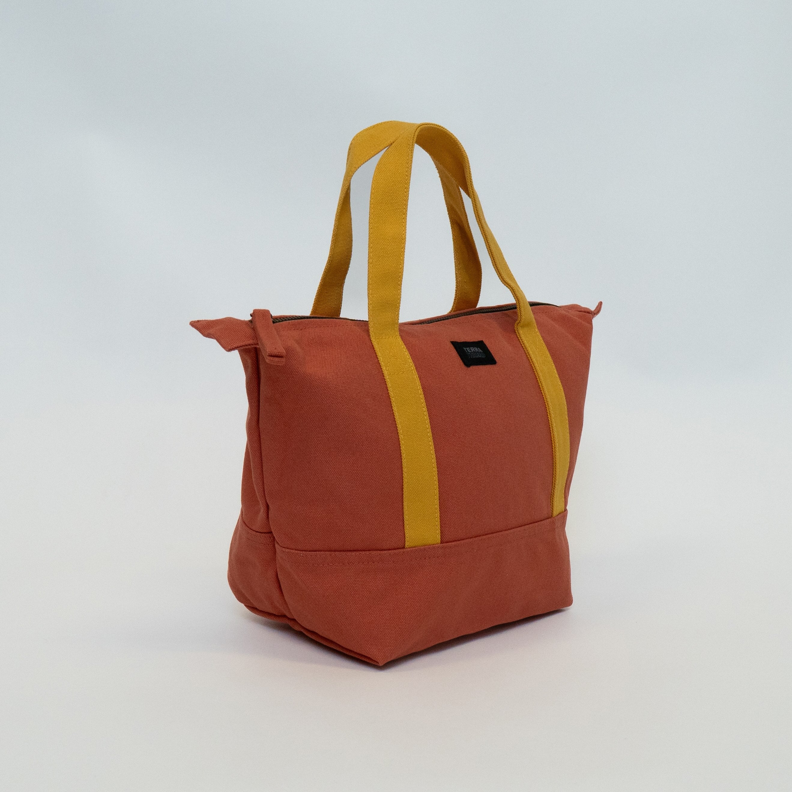 mini tote bag with zipper closure