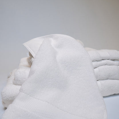 organic cotton bath towels white
