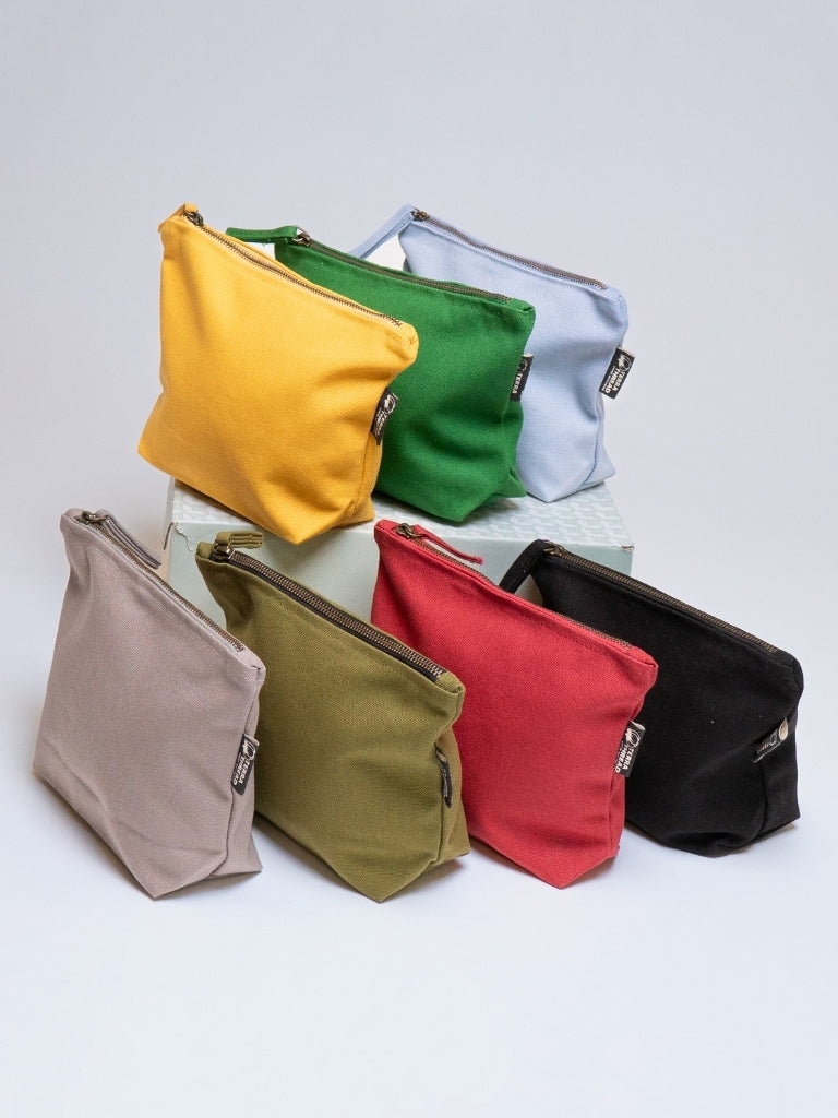 organic cotton canvas cosmetic bags