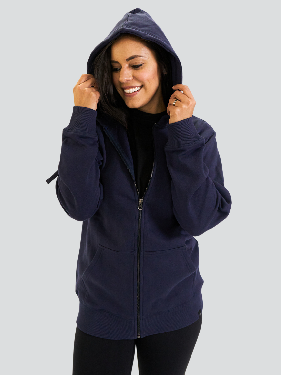 organic zip up hoodie