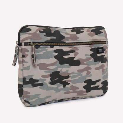 padded laptop sleeve with camo print
