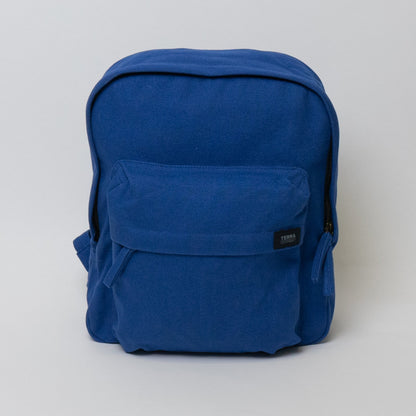 small blue backpack