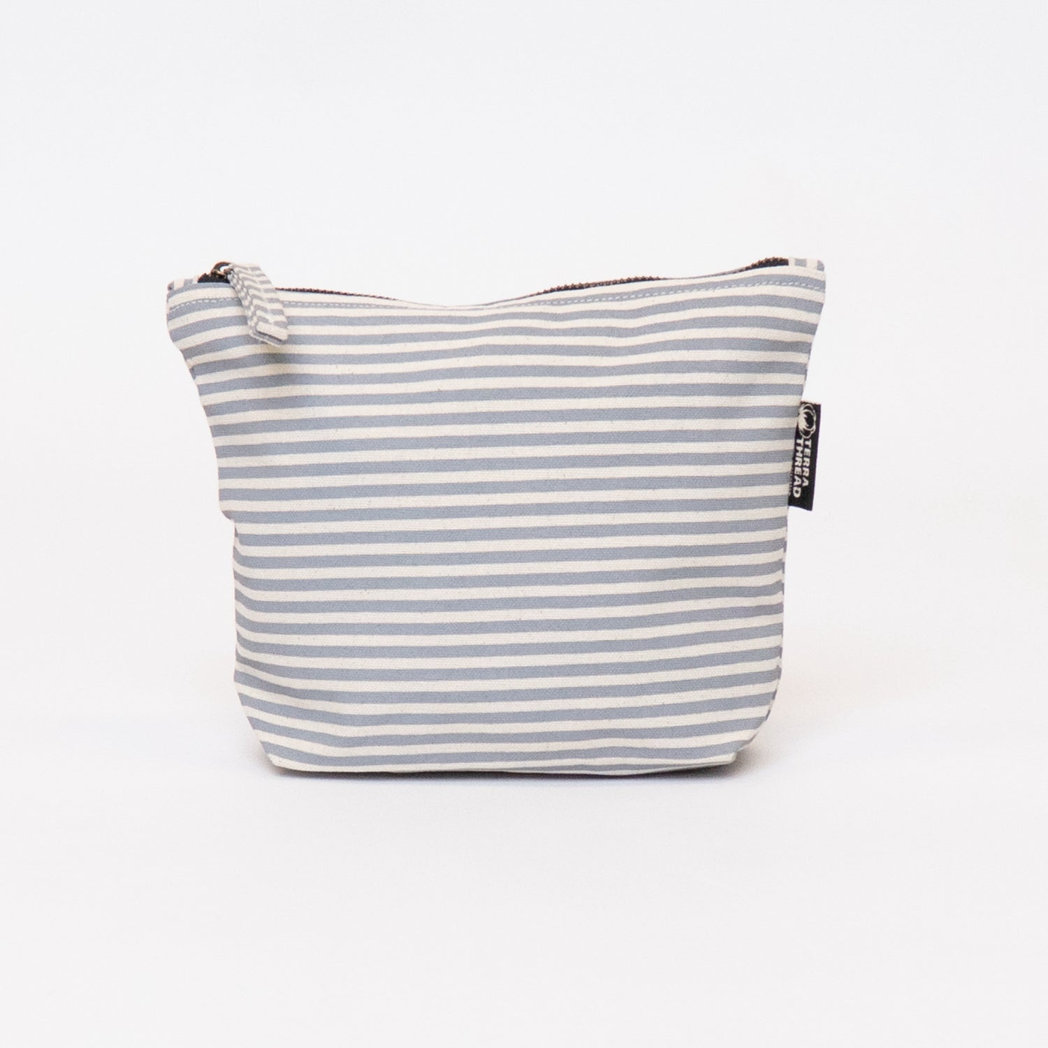 stripe makeup bag