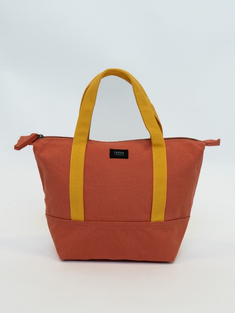 Mini Canvas Tote Bag | Washable Organic Cotton Lunch Bag | Terra