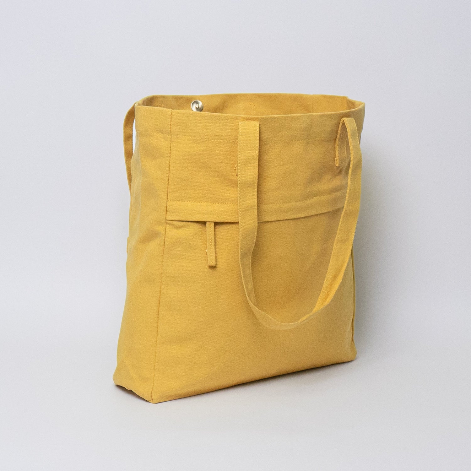 Medium Solid Color 5 Pocket Open Top Canvas Tote Bag