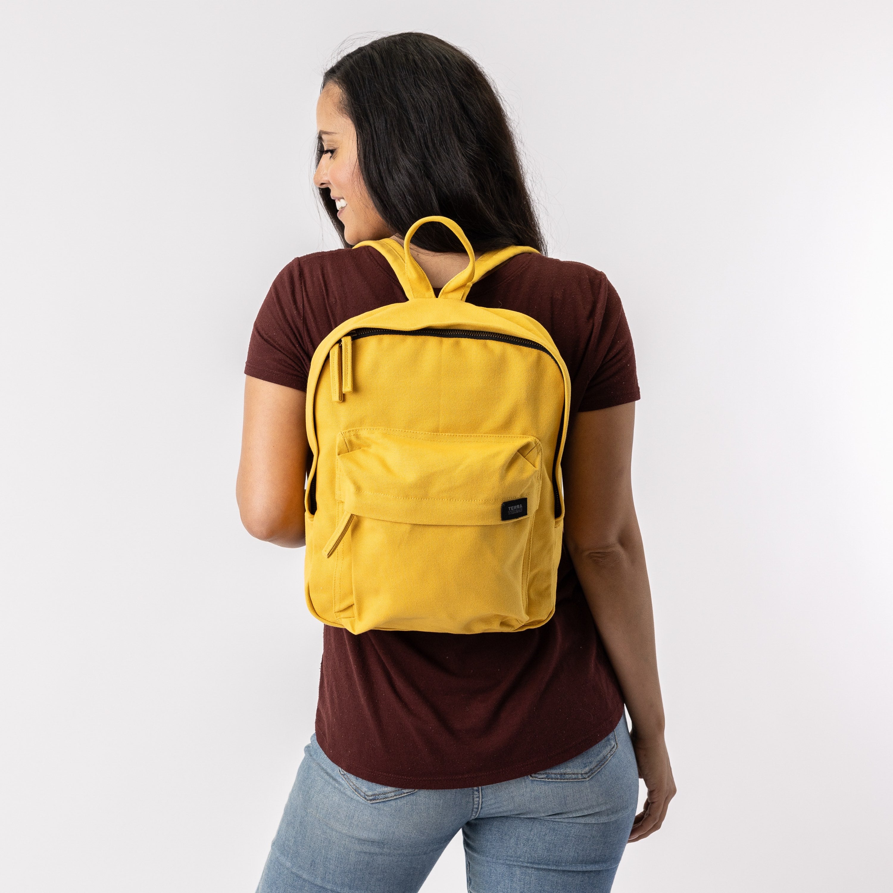 yellow mini backpack