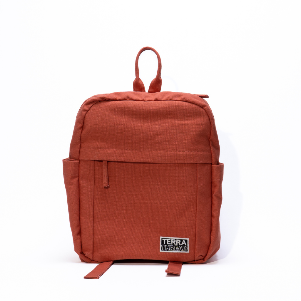 orange mini backpack