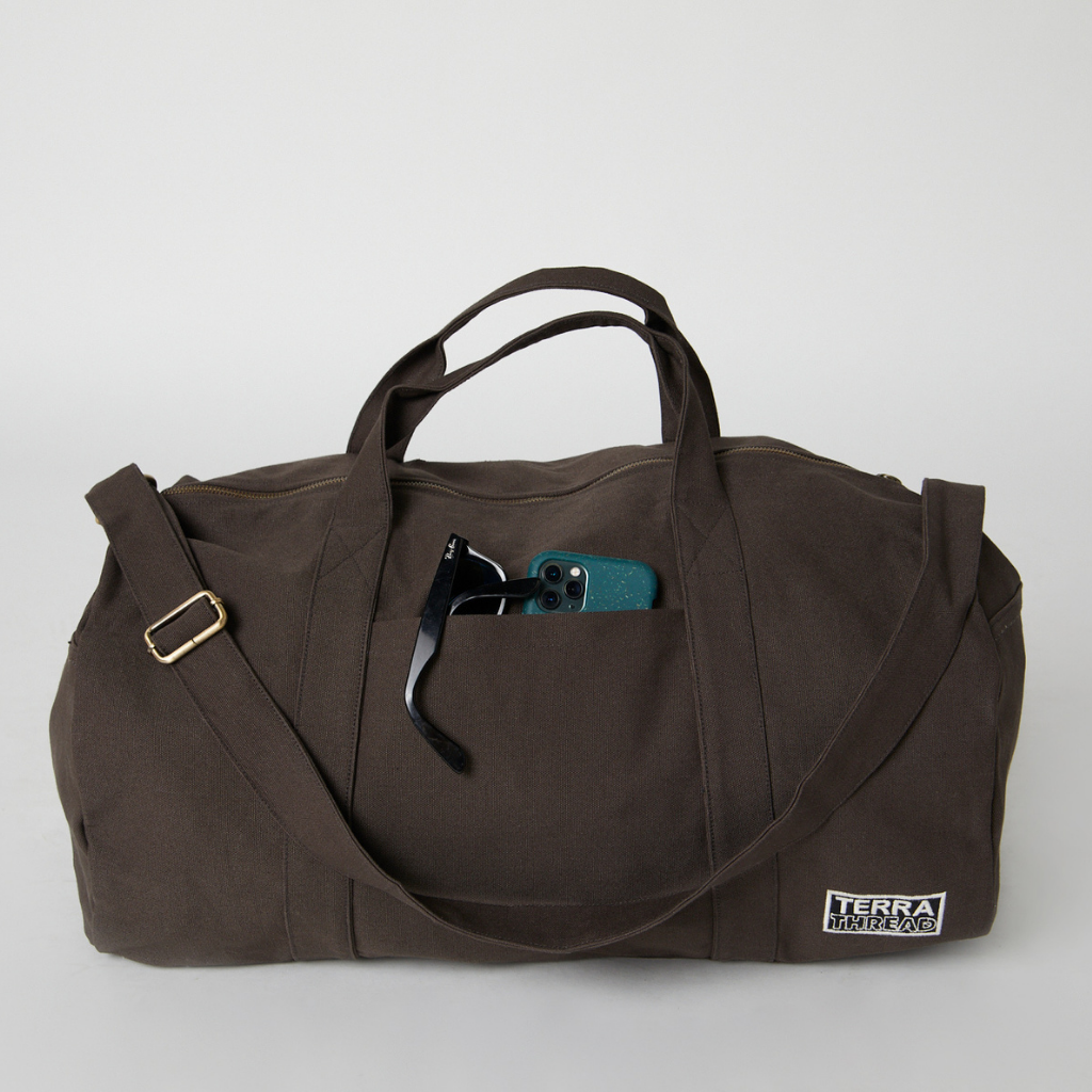 best travel duffel bag in brown color