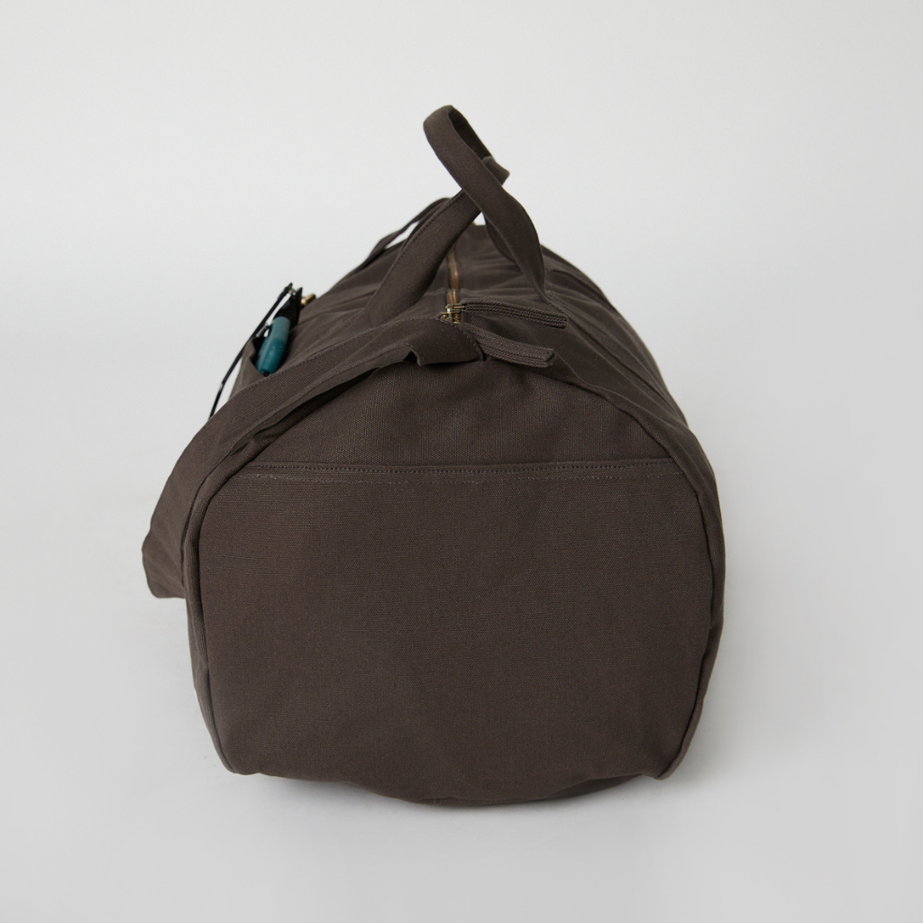 mens brown canvas duffle bag