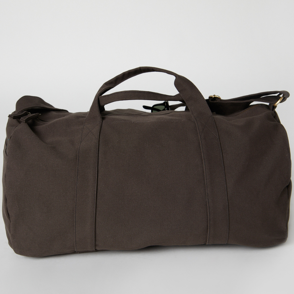 mens weekender bag brown color