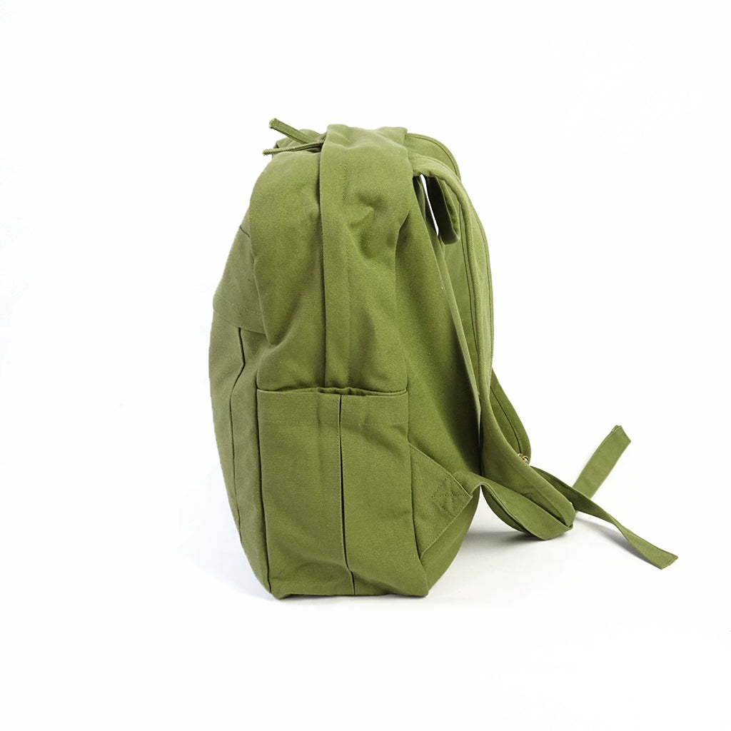 Olive green best sale canvas backpack