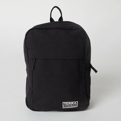 black cotton backpack